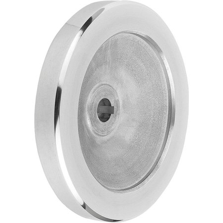 Disc Handwheel D1=80 Reamed Hole With Slot D2=12H7, B3=4, T=13,8 Aluminum, Without Grip